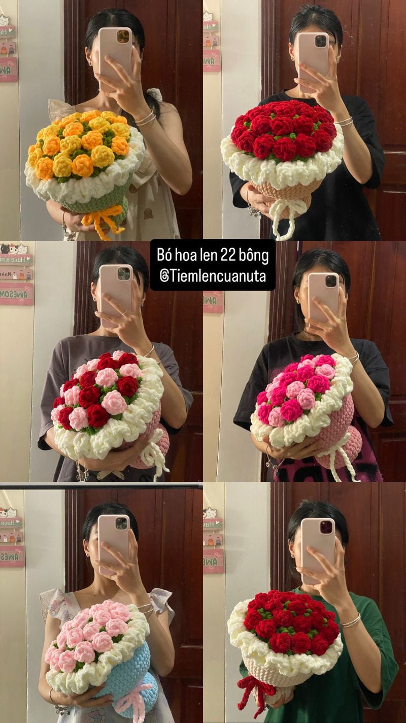 Bó hoa hồng 22 bông - 1